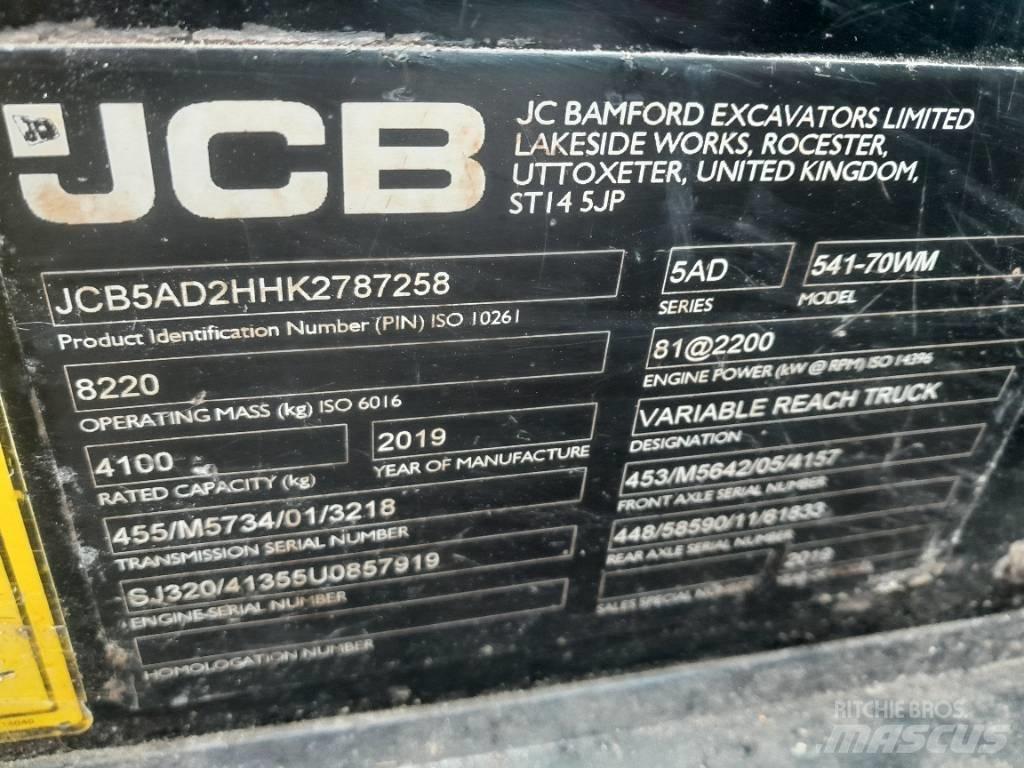 JCB 541-70 Tarimsal teleskopik yükleyiciler