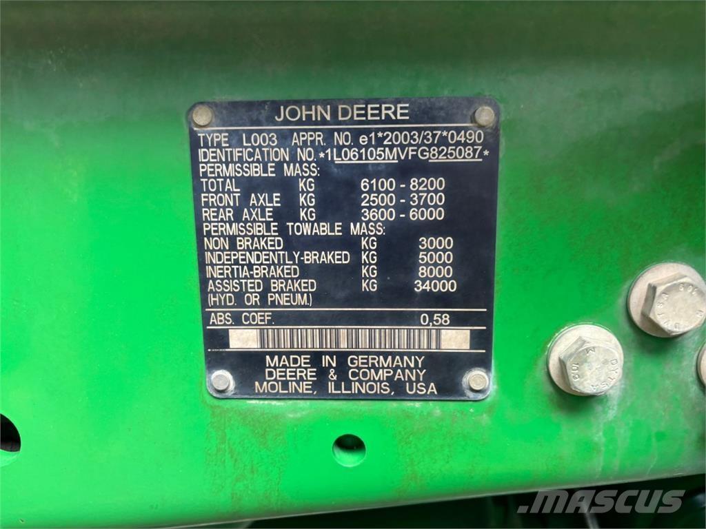 John Deere 6105M Traktörler