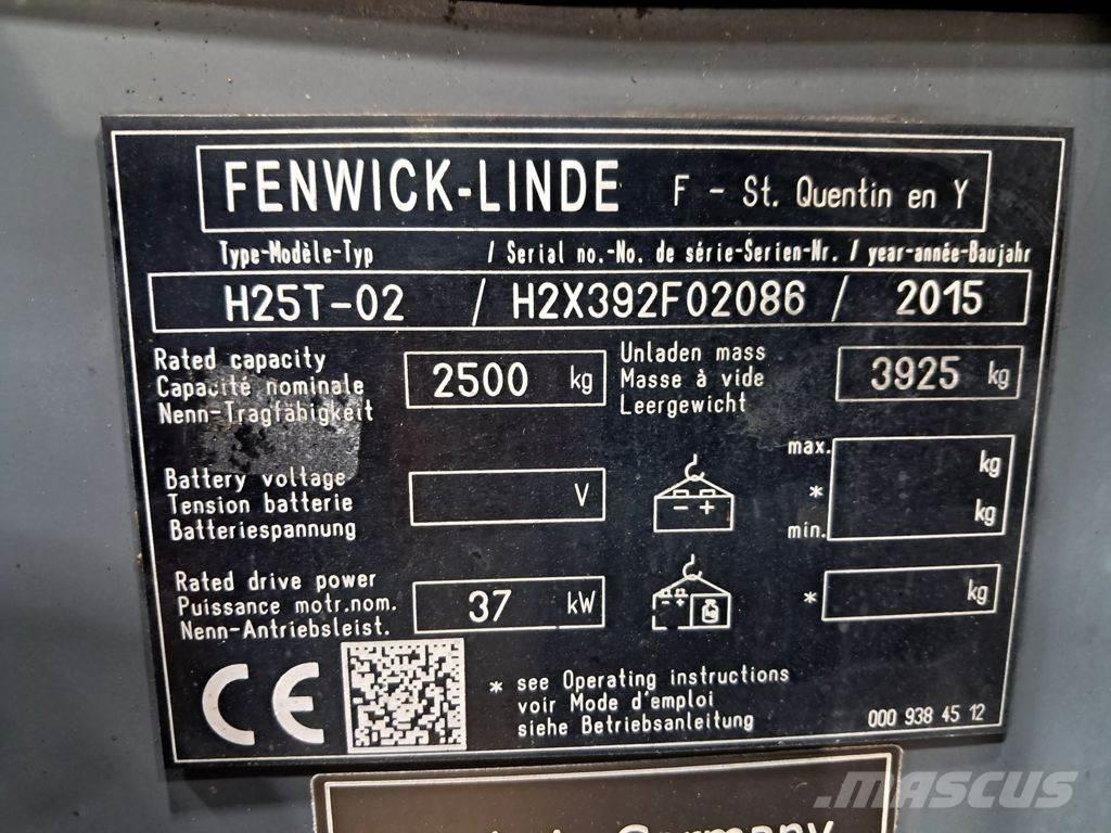 Linde H25T-02 LPG'li forkliftler