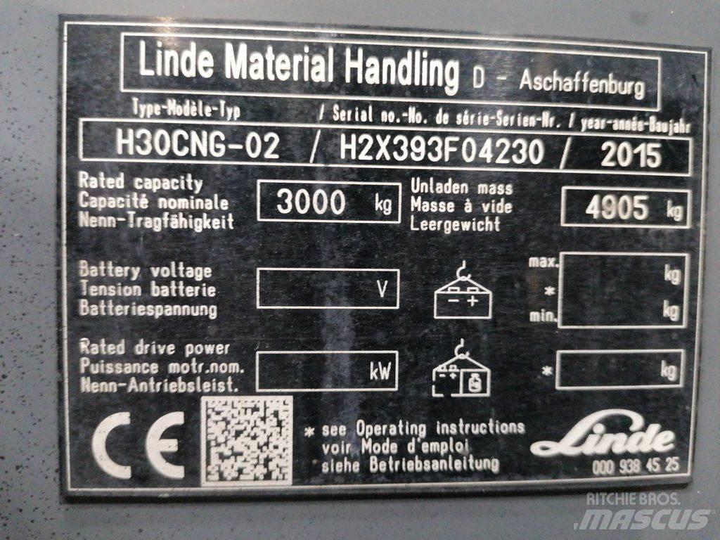 Linde H30CNG-02 LPG'li forkliftler