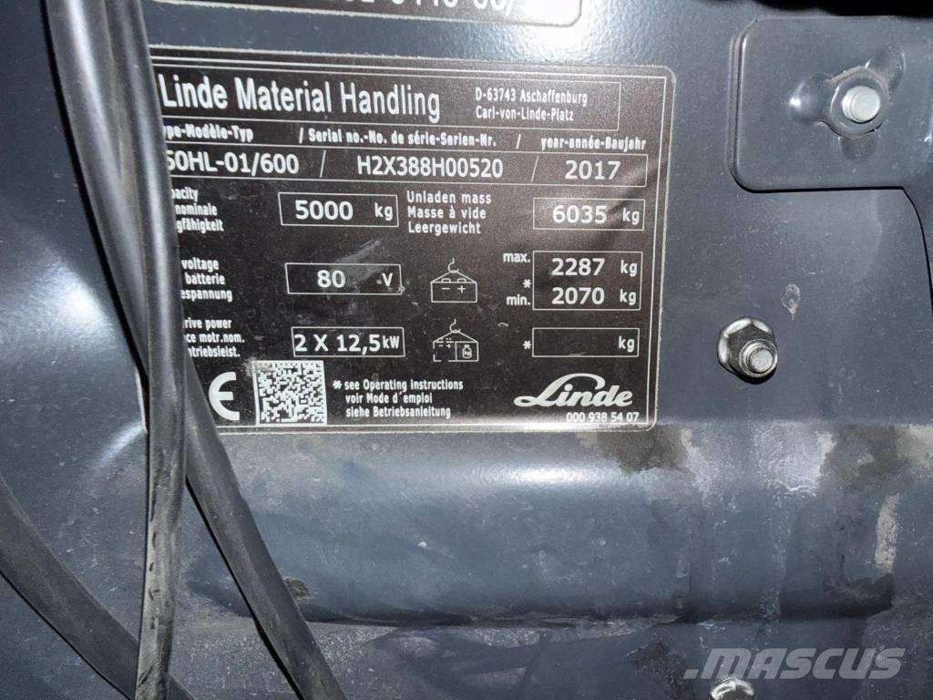 Linde E 50-02 Elektrikli forkliftler