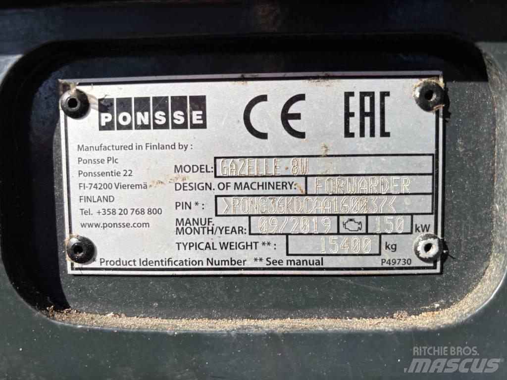 Ponsse GAZELLE 8W Agaç kesme siyirma makinalari