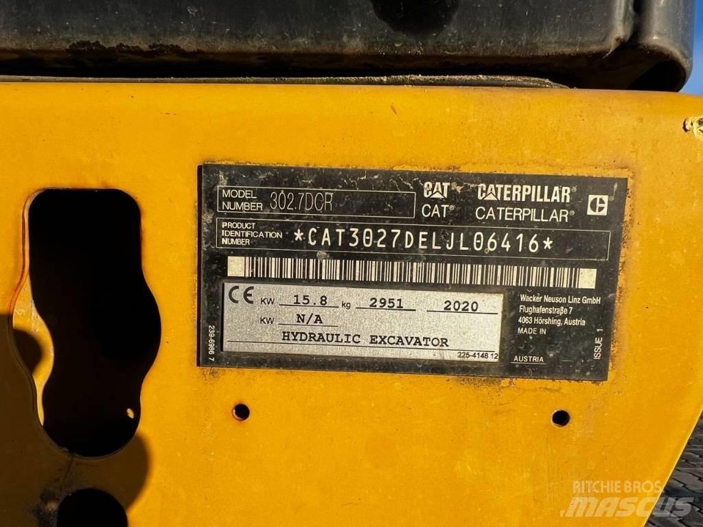 CAT 302.7 DCR Mini ekskavatörler, 7 tona dek