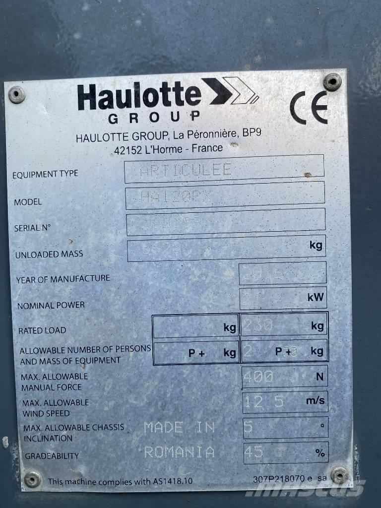 Haulotte HA 120 P Körüklü personel platformları