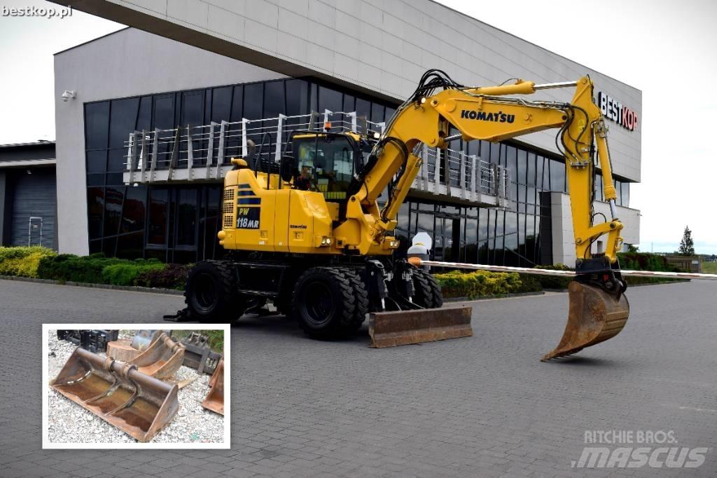 Komatsu PW118MR-11 Lastik tekerli ekskavatörler