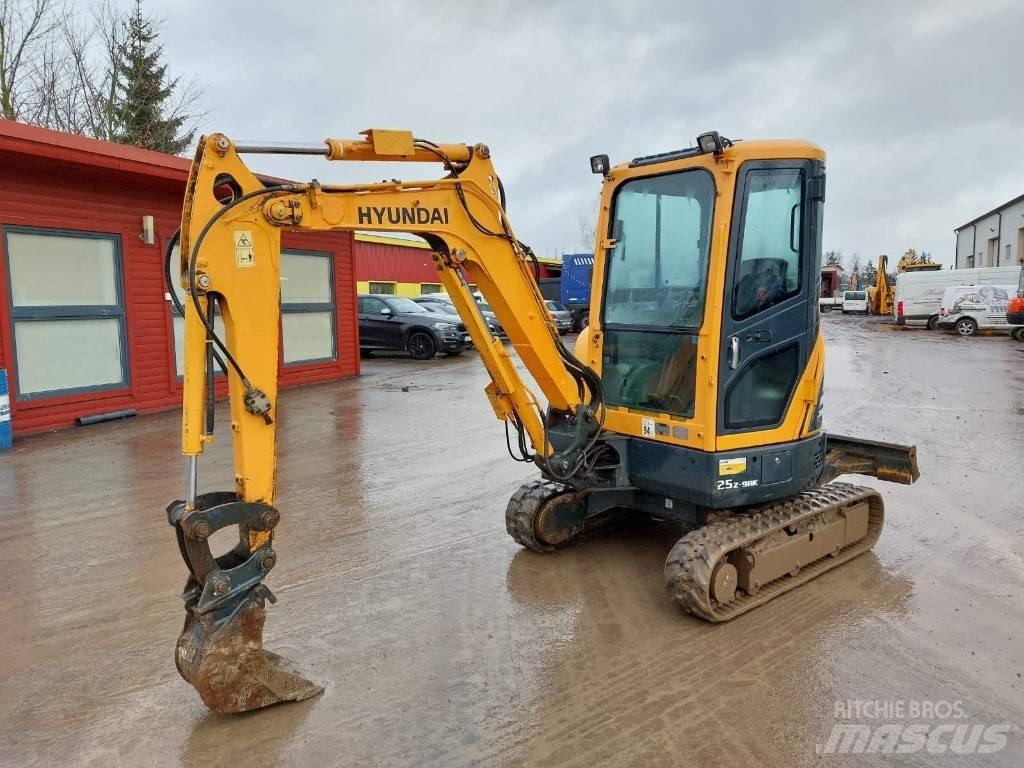 Hyundai R25Z-9AK Mini ekskavatörler, 7 tona dek