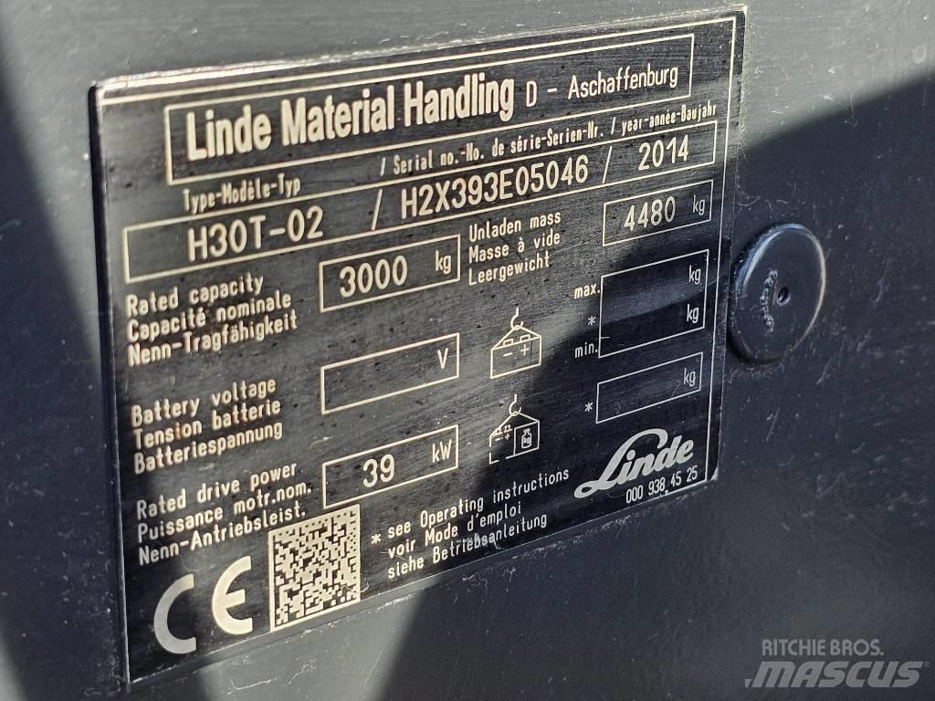 Linde H30T-02 LPG'li forkliftler