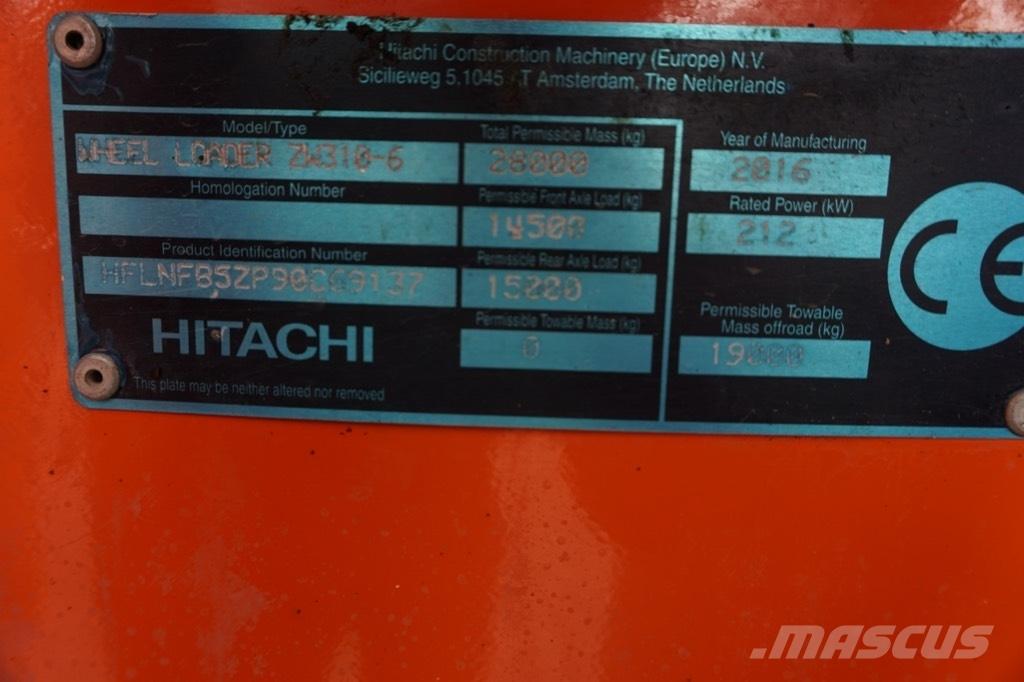Hitachi ZW 310-6 Tekerlekli yükleyiciler