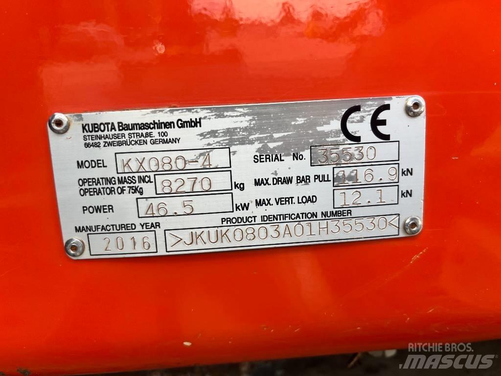 Kubota KX 080-4 Midi ekskavatörler 7 - 12 t