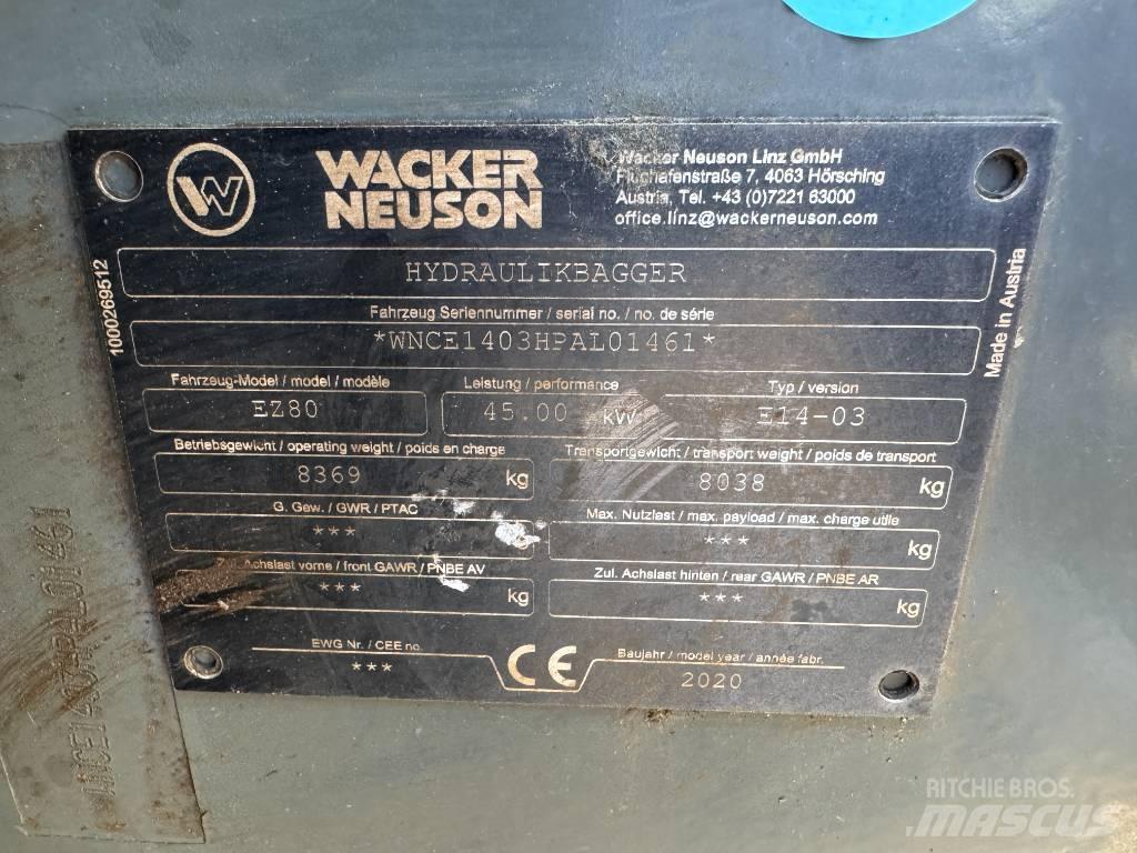 Wacker Neuson EZ80 Paletli ekskavatörler