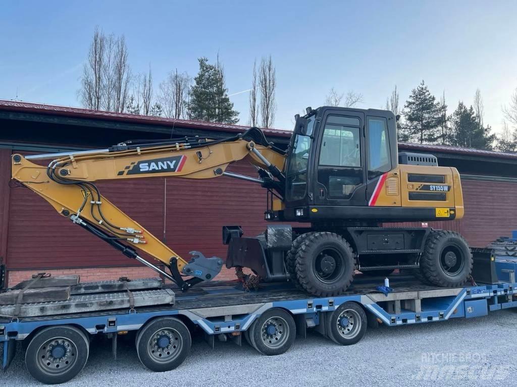 Sany SY155W Lastik tekerli ekskavatörler