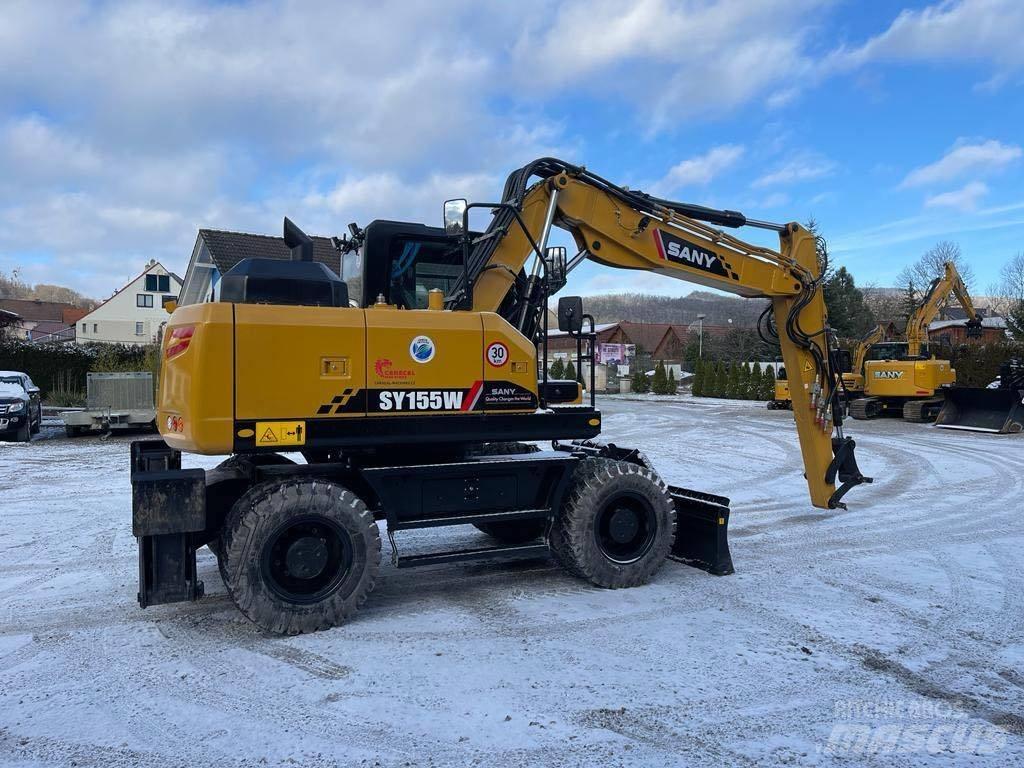Sany SY155W Lastik tekerli ekskavatörler