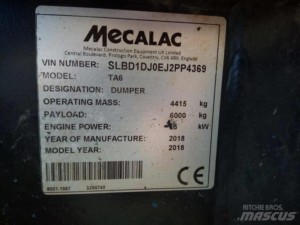 Mecalac TA6 dömper Belden kirma kaya kamyonu