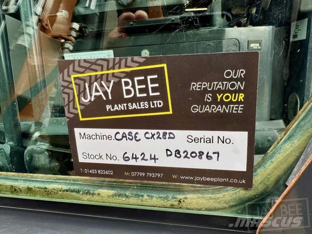 CASE CX28D Mini ekskavatörler, 7 tona dek