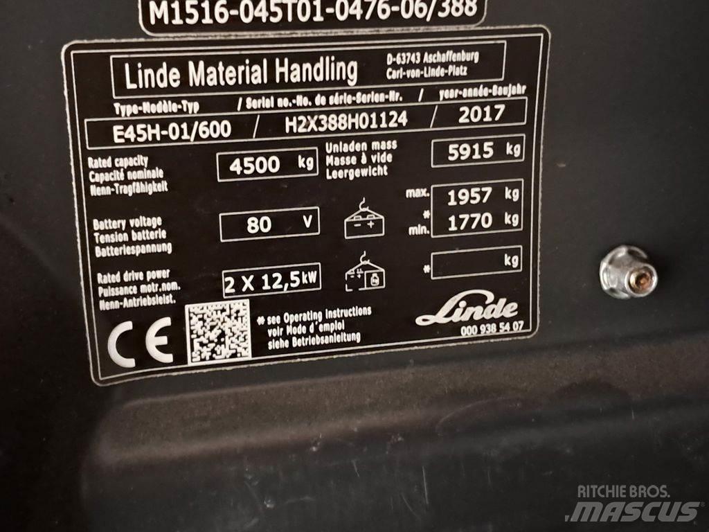 Linde E45H-01/600 Elektrikli forkliftler