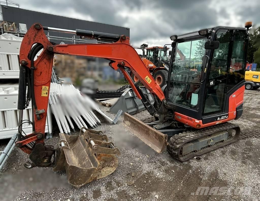 Kubota KX 027 Mini ekskavatörler, 7 tona dek
