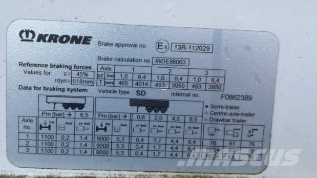 Krone SD Kayar tenteli çekiciler