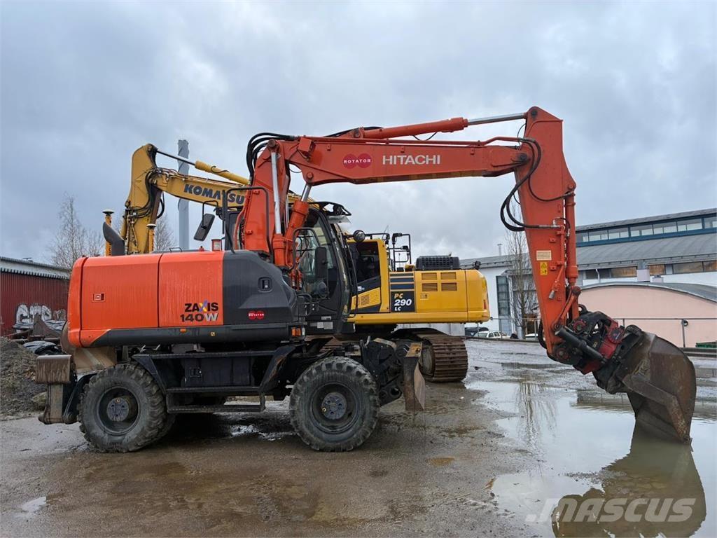 Hitachi ZX140W Lastik tekerli ekskavatörler