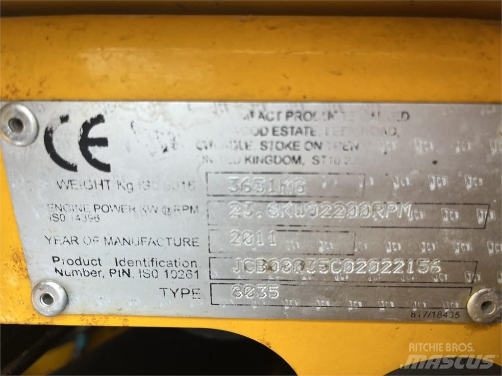 JCB 8035 ZTS Mini ekskavatörler, 7 tona dek