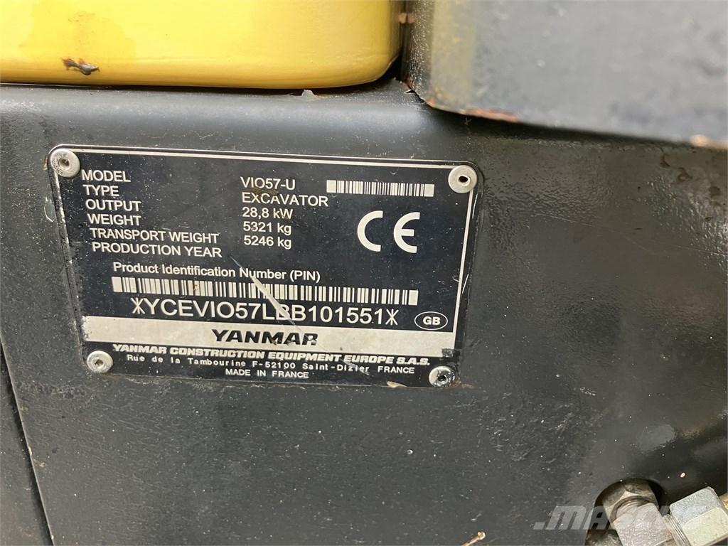 Yanmar Vio 57 U Mini ekskavatörler, 7 tona dek