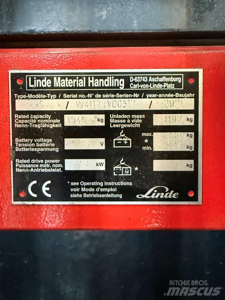 Linde L16APi/1173 Yaya kumandali istif makinasi