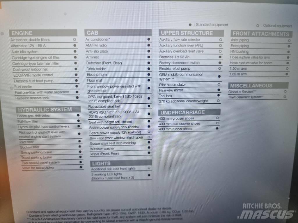 Hitachi ZX65USB-6 Mini ekskavatörler, 7 tona dek