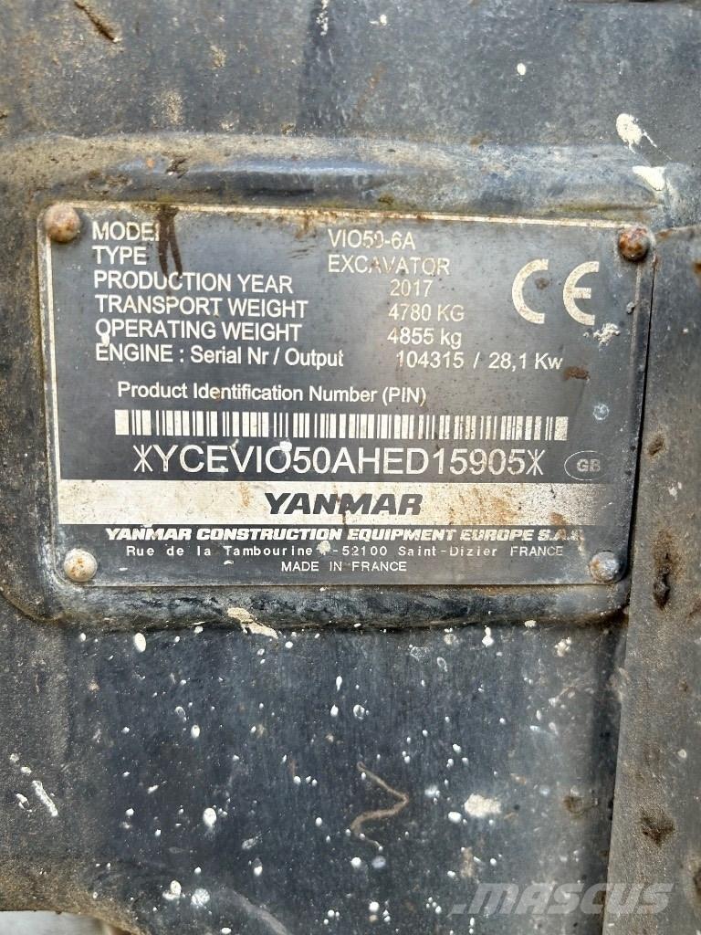 Yanmar VI050 - 6A Mini ekskavatörler, 7 tona dek