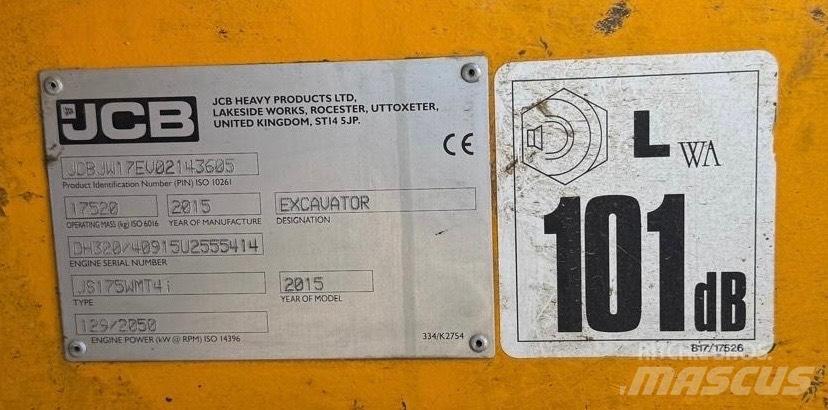 JCB JS 175 W Lastik tekerli ekskavatörler