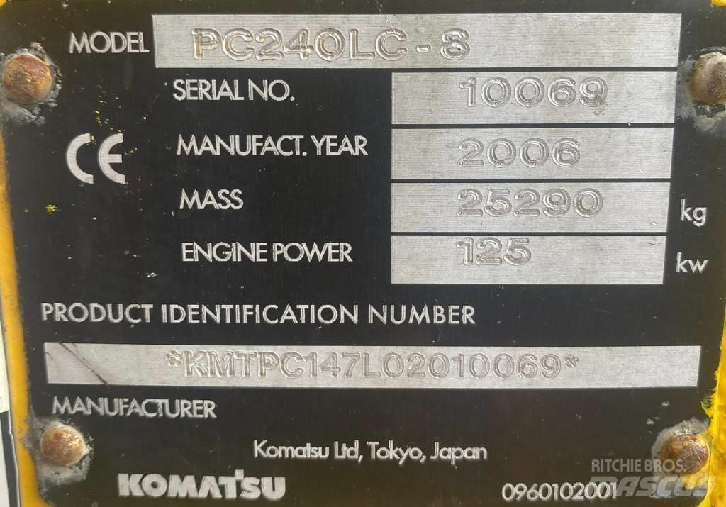Komatsu PC 240 LC-8 Paletli ekskavatörler