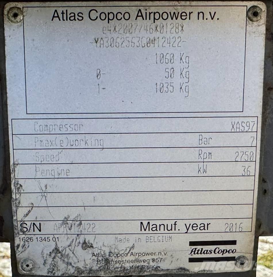 Atlas Copco XAS97 Kompresörler