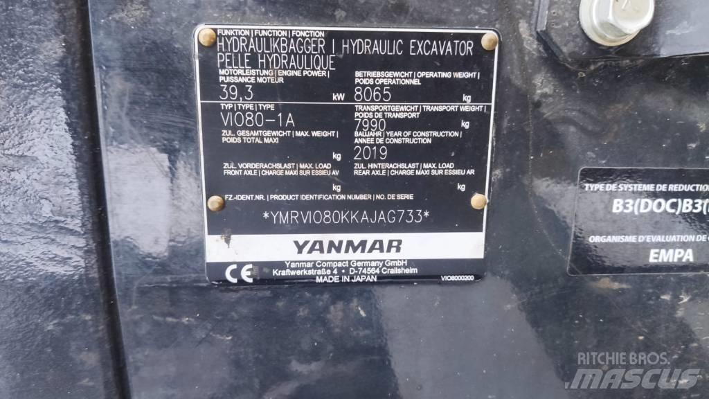 Yanmar Vio 80-1A Midi ekskavatörler 7 - 12 t