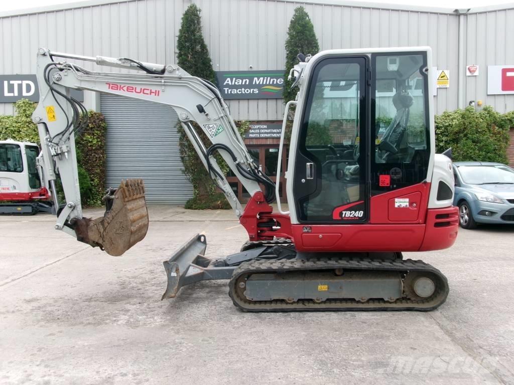 Takeuchi TB 240 Mini ekskavatörler, 7 tona dek