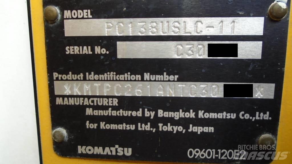 Komatsu PC 138 USLC Paletli ekskavatörler