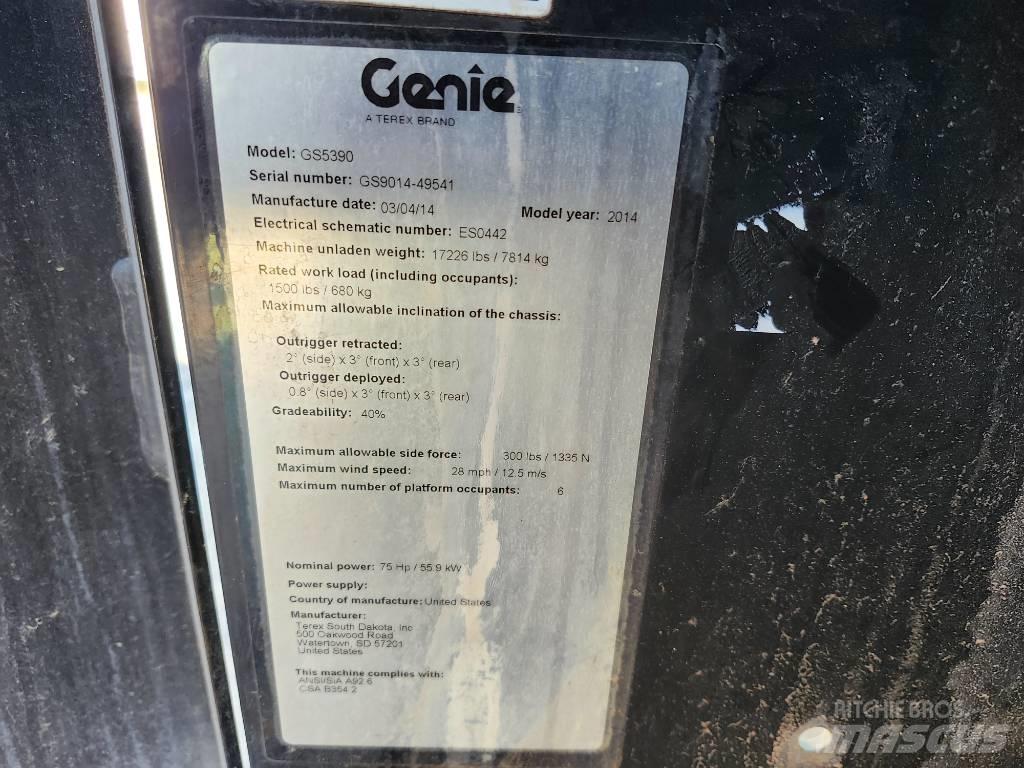Genie GS 5390 Makasli platformlar