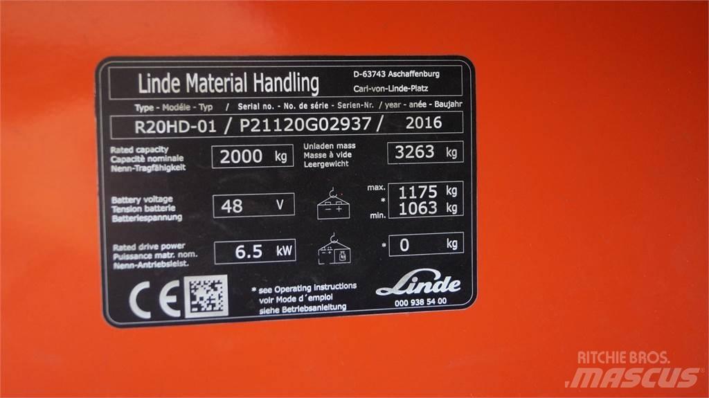 Linde R20HD Reach truck - depo içi istif araçları
