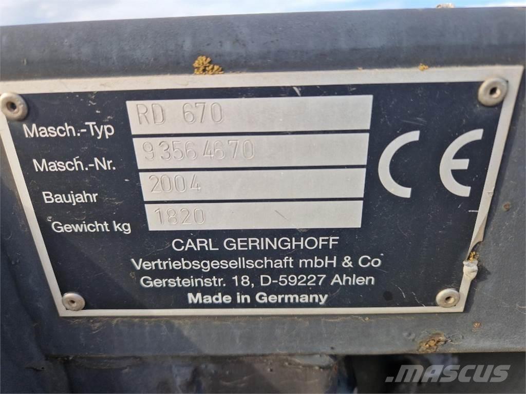 Geringhoff RD 670 Biçerdöver aksesuarlari