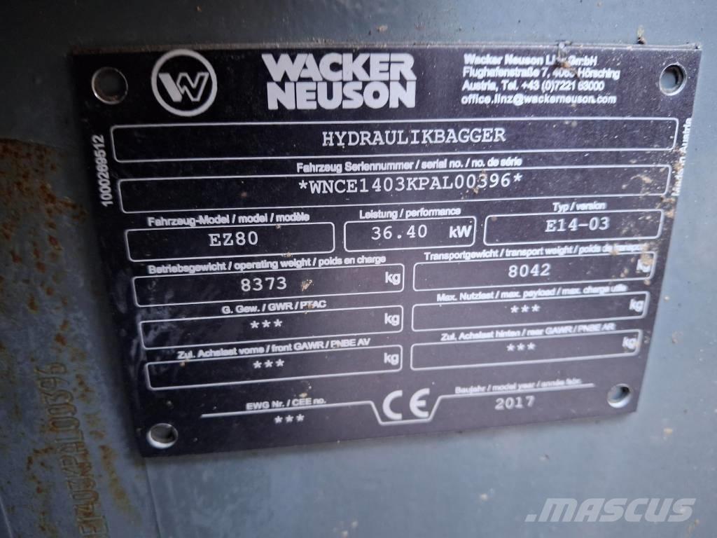Wacker Neuson EZ 80 Midi ekskavatörler 7 - 12 t