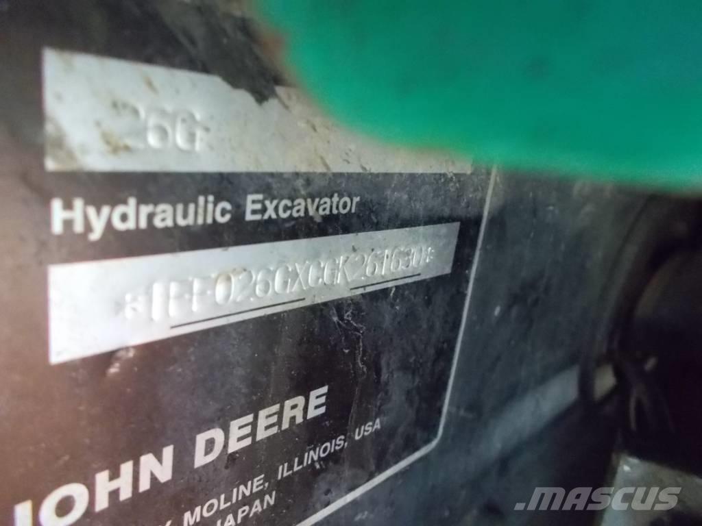 John Deere 26G Mini ekskavatörler, 7 tona dek