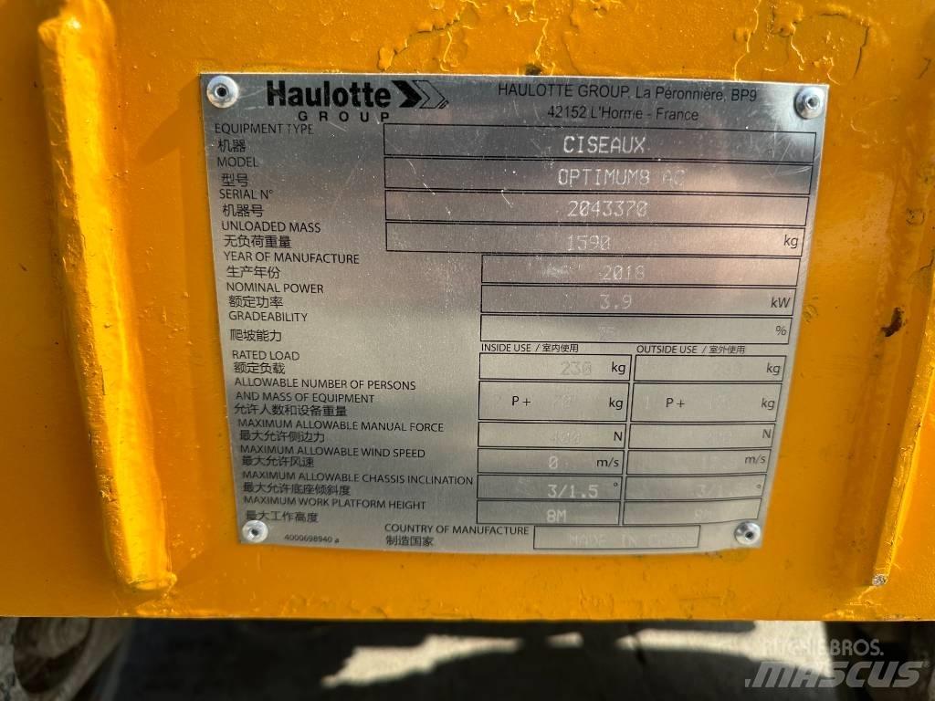 Haulotte OPTIMUM 8 Makasli platformlar