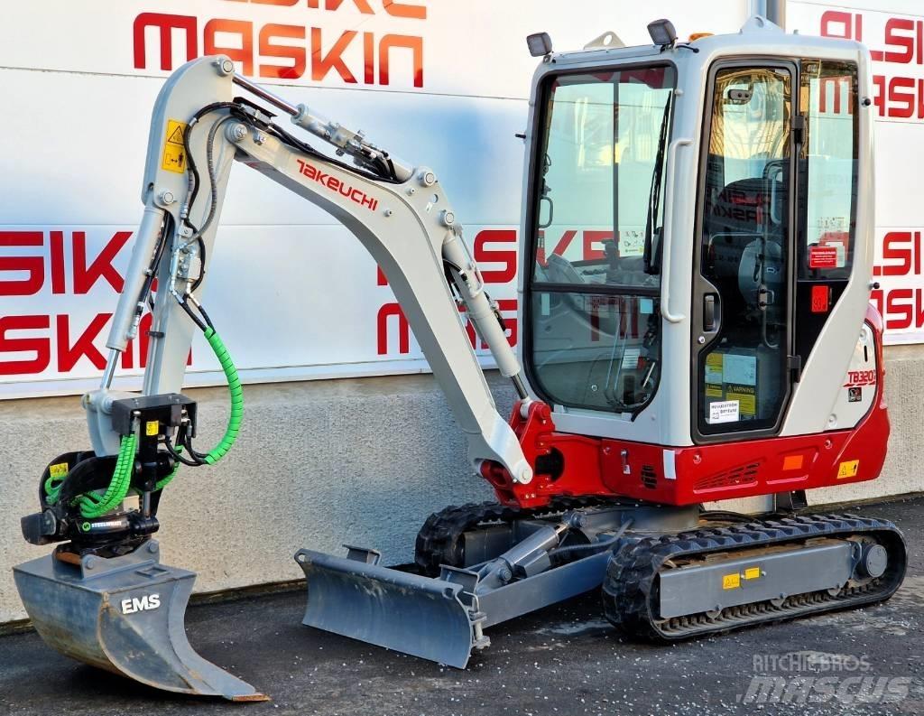 Takeuchi TB 320 Mini ekskavatörler, 7 tona dek