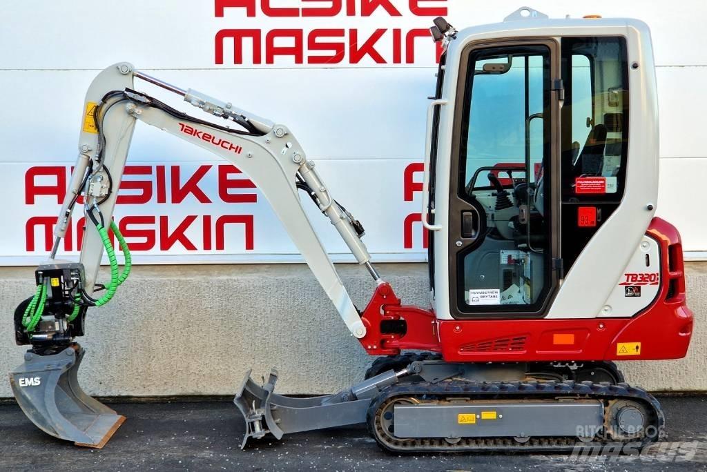 Takeuchi TB 320 Mini ekskavatörler, 7 tona dek
