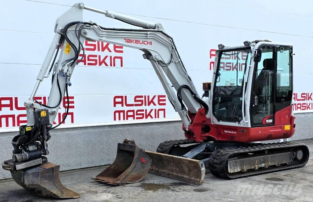 Takeuchi TB 260 Mini ekskavatörler, 7 tona dek