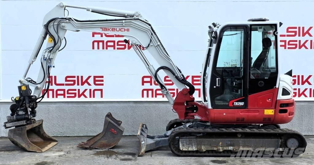Takeuchi TB 260 Mini ekskavatörler, 7 tona dek