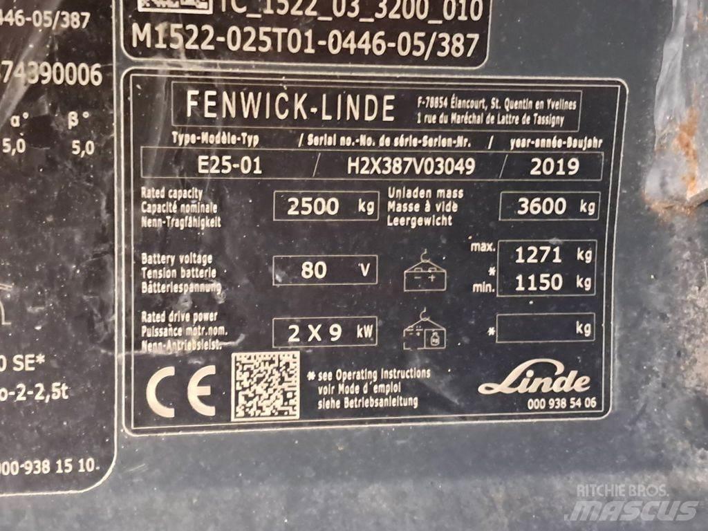 Linde E25-01 Elektrikli forkliftler