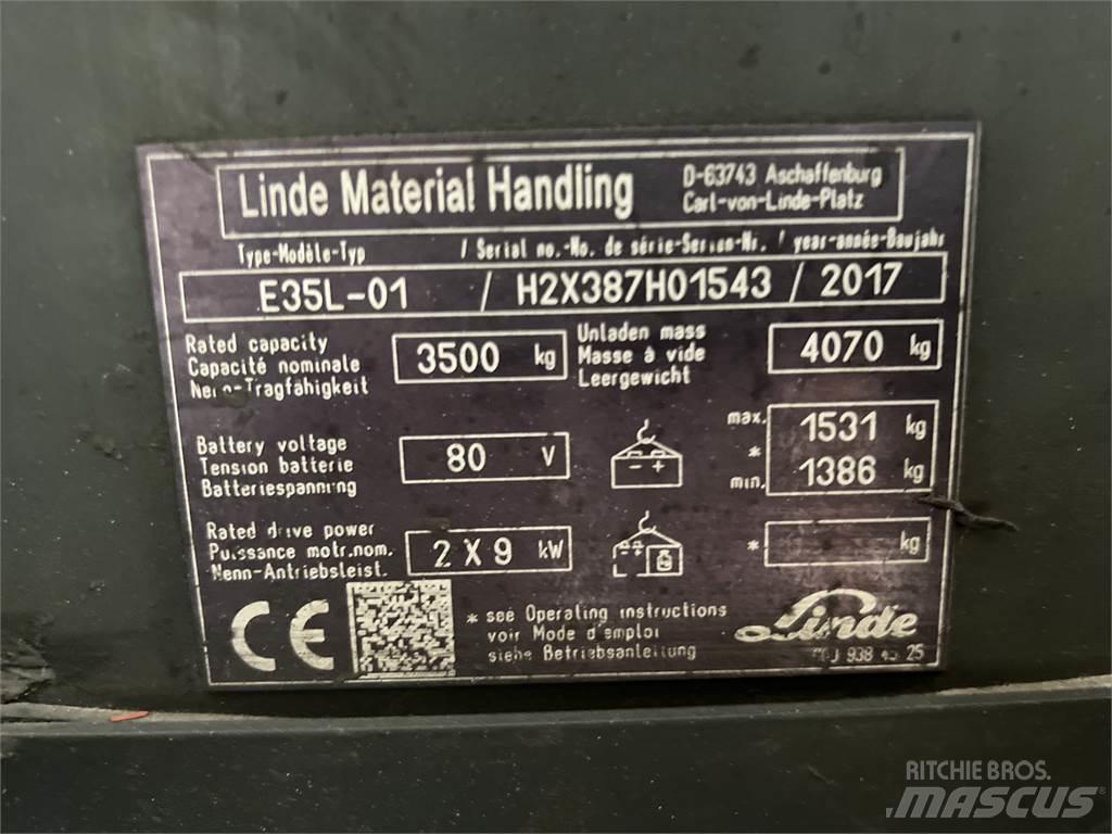 Linde E35L-01 Elektrikli forkliftler