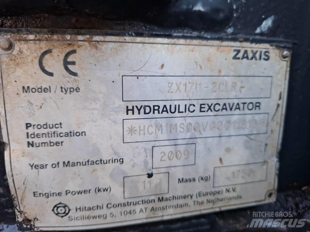 Hitachi ZX17U-2CLR Mini ekskavatörler, 7 tona dek