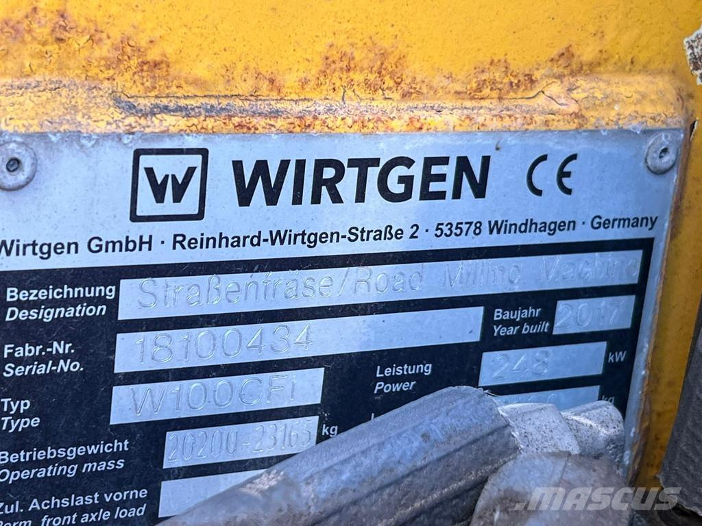 Wirtgen W100CFI Asfalt kaziyicilar