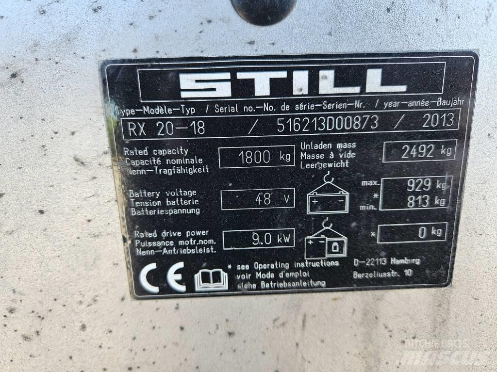 Still RX 20-18 Elektrikli forkliftler