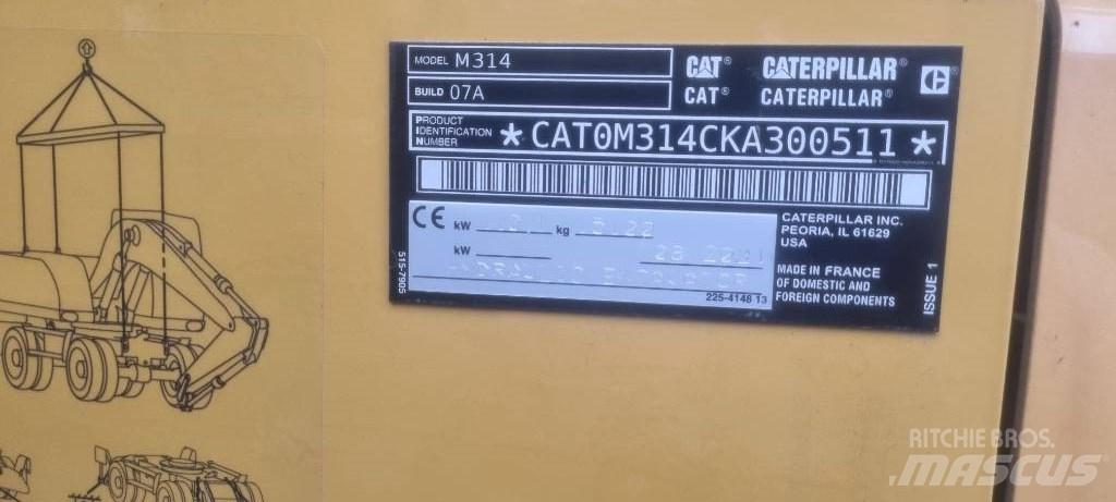 CAT M314 F Lastik tekerli ekskavatörler