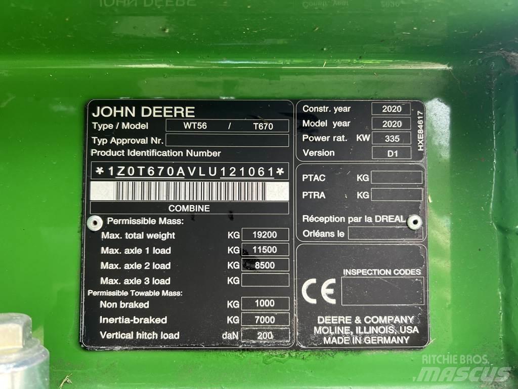 John Deere T670I Biçerdöverler